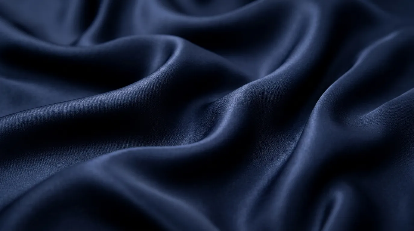 Navy silk fabric